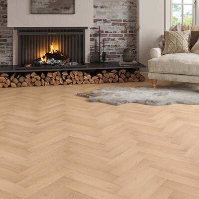 Lusso Uniqo Herringbone Invisible Engineered Oak Flooring