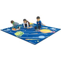 Indoor Space Themed Colourful Classroom Rug