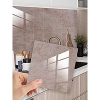 Walplus Topaz Brown Marble Stone Tile Sticker 6 X 6 Inches / 15.24 X 15.24Cm
