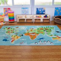 Kit for Kids Animals and Places of the World Classroom Carpet
