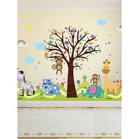 Walplus Happy London Zoo And Happy Hills Wall Sticker Set For Kids Bedroom Nursery Decor