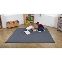 Kit for Kids Luxury Super Soft Square Classroom Carpet - Grey